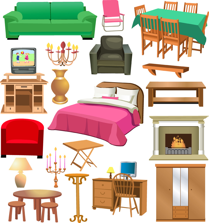 free vector A variety of furniture clip art